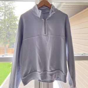 Baby blue brandy melville quarter zip